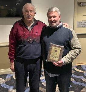 Life Member Induction - Steve 'Buzz' Burrows (#26) with Barry McDonald (#12) - 25th June 2024