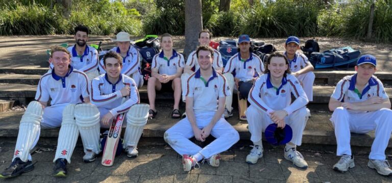 A2 Grade Blue. Players: (left to right): Steve Rochow, Rowan, Dean Carlin, Sam Hando, Soham Agarwal, Shaan Bakshi. Front row: Campbell Wallace (C), Jude Boyle, Justin Edwards, Kyle Townsend, Harry Hando - Bannockburn Oval - 15 October 2022.