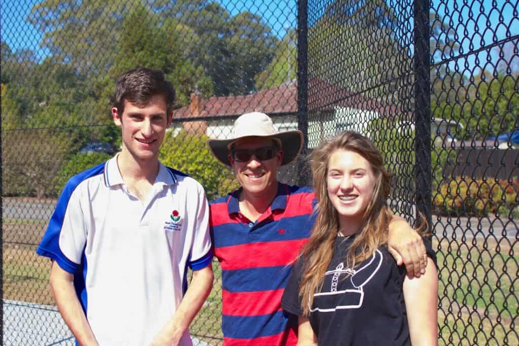 DJ, Eric and Grace Junkkari - new nets opening
