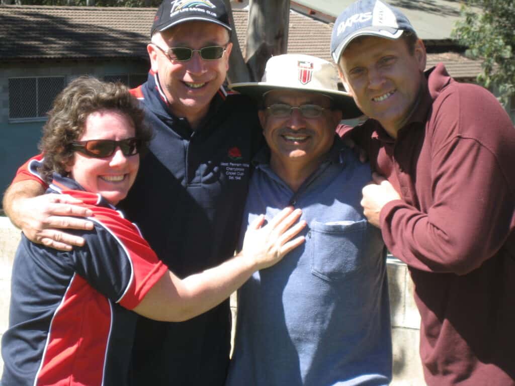 Denise (Coach), Keith, Raj and Tony Vs Castle Hill @ Campbell Pk 220907