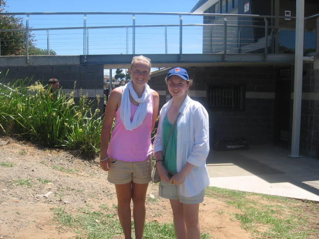 Edwina Chappell with Alyse Healy