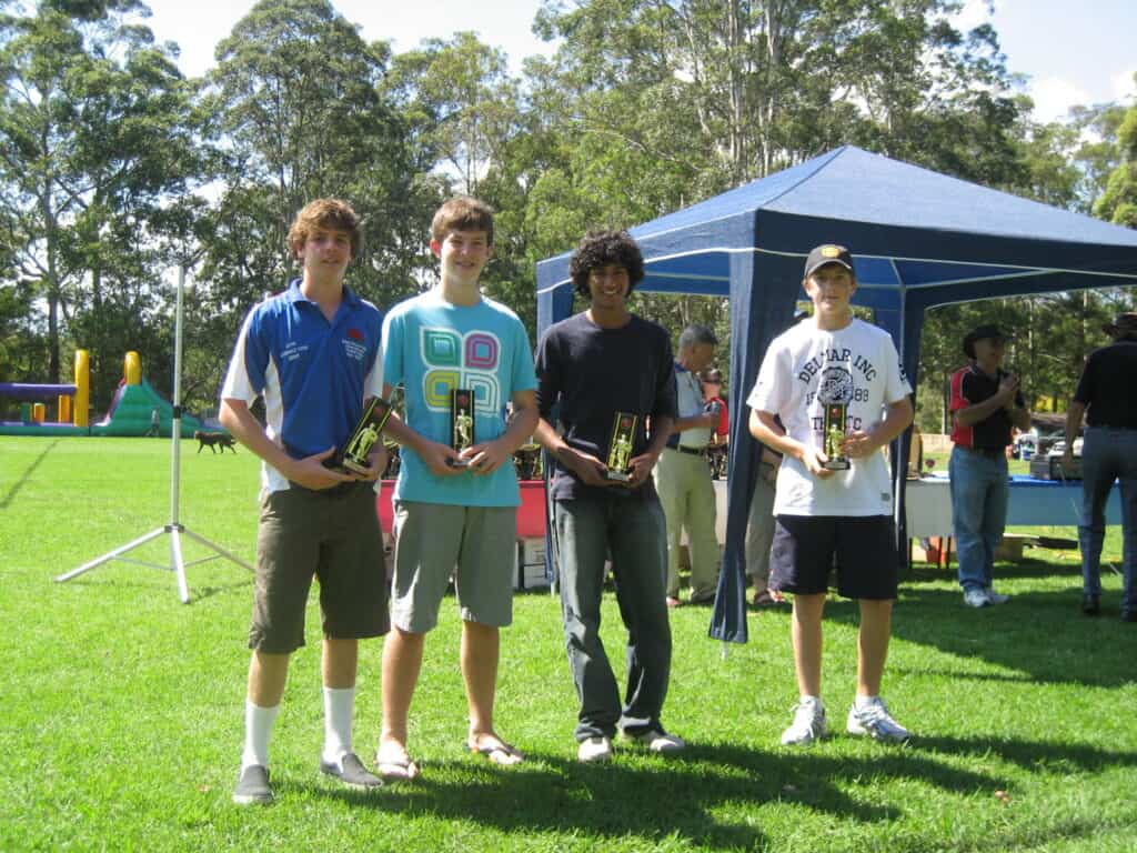 Junior Presentation Day - Matt Rashleigh (2nd left) and Lachlan Vile (far right) @ Campbell Park 15 March 2009.