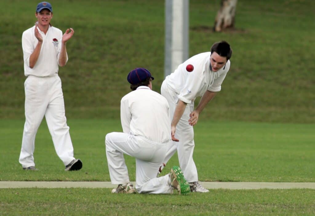James McBrien & Ben McNamarra on his way to taking match figures of 9 for 71