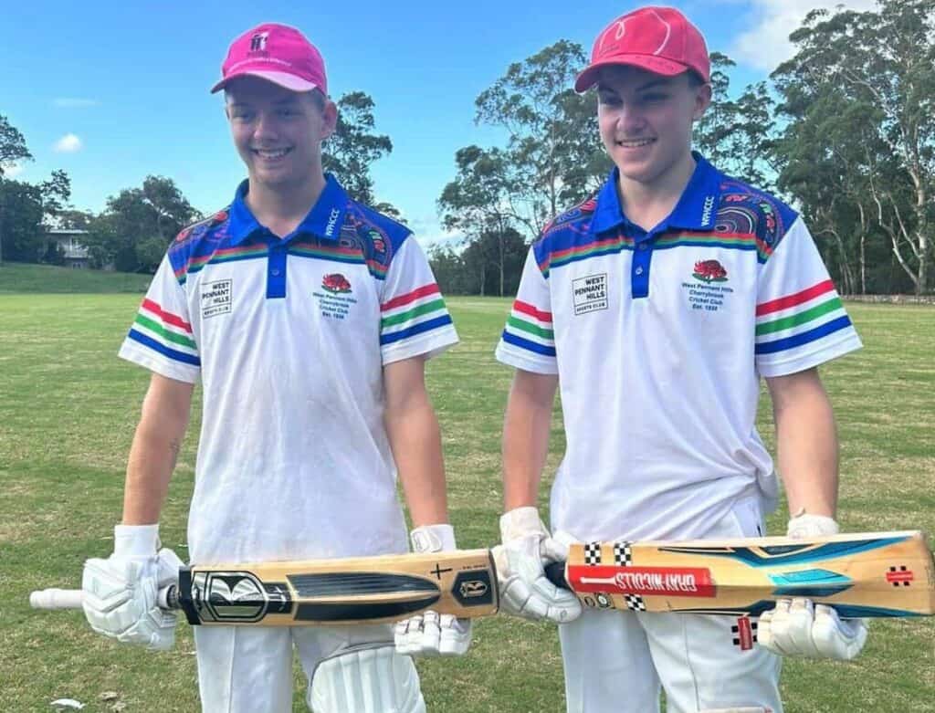 Henry Kelly & Raynaldo Howard - C4 Red. A bit on his photo: first from his Captain (Ross Smith): Today was the last week of cricket for Henry Kelly at WPH. Henry is moving to Canberra to attend ANU for the next few years….a special note from his Dad: “Henry has played every season for the Club since since Kanga in 2011. Since 2013 Raynaldo (our centurion today) and Henry have played every season together. This photo is from Pink Stumps Day in 2015, and recreated today (Feb 1 2025) exactly 10 years later on their last game together”. @ Campbell Park - 1022025