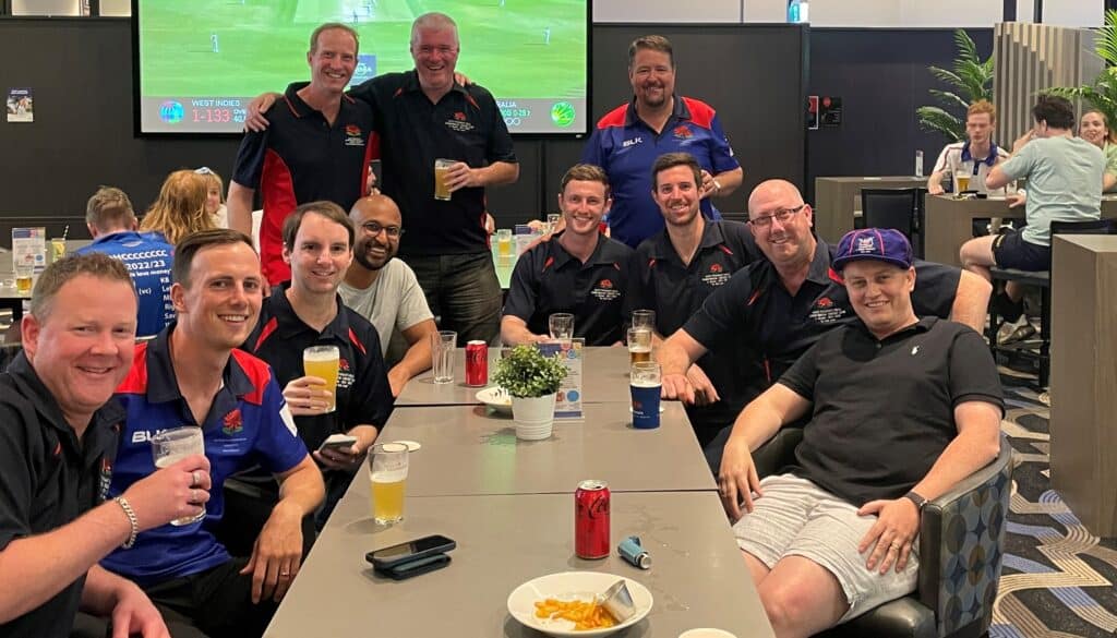 A1 Grade (2011 12) 10 Year Reunion Sports Club. From left to right: Siomon Smyth, Matt Jobson, Tim Rae, Ranga Edriwickrama, James Makin (standing), Michael Banner, Daniel Anderson (seated), Bill Peterkin (stsanding), Scott Henderson, Matt Spalding, Peter Stott- WPH Sports Club - 3 December 2022