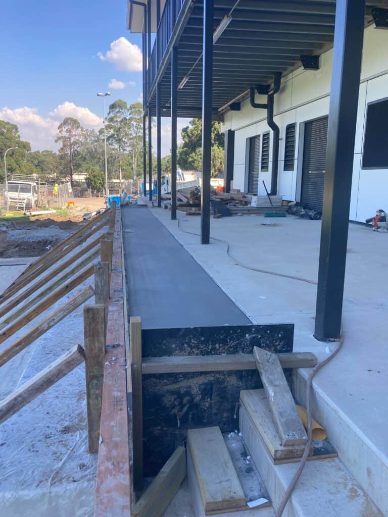 Greenway Park - Community Centre - concrete seating terrace - 12 April 2025