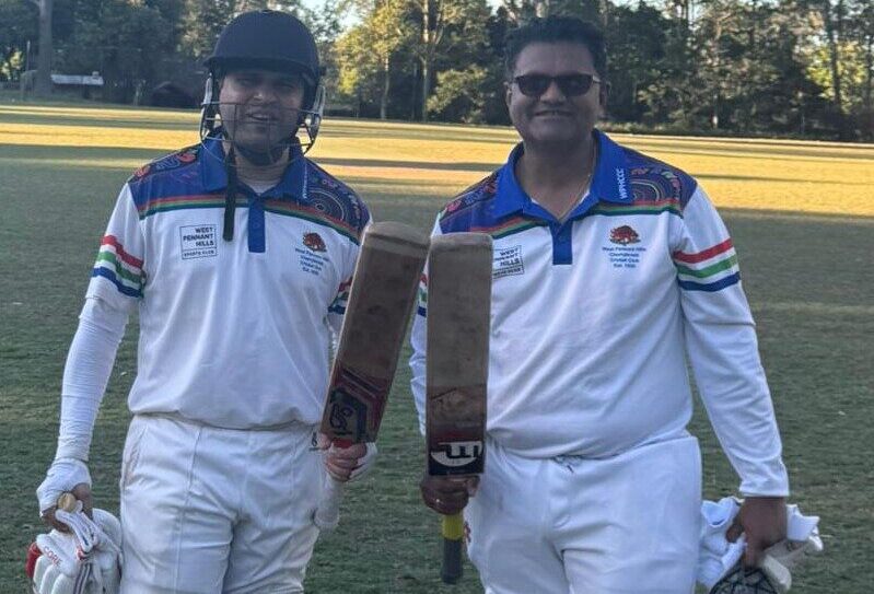 C3 Blue - Vikrant Sunkale (40 no) & Chintan Shah (46 no) - 110 unbeaten opening partnership - Vs Hornsby @ Campbell Park - 1102025
