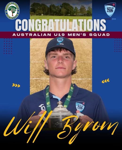 Will Byrom - Australia - U19 Youth ODI Vs India - September 2025