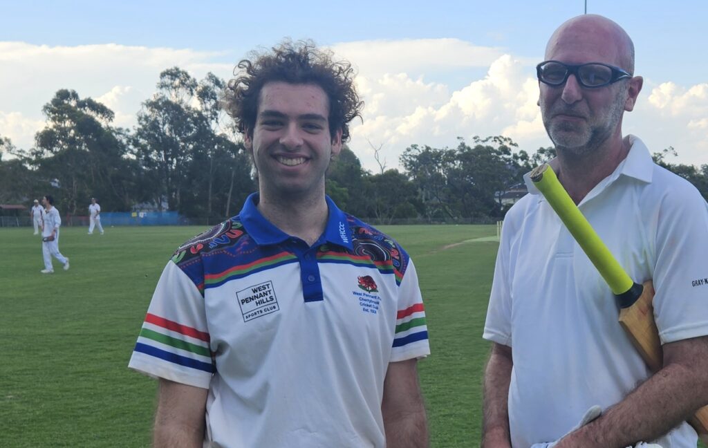 C4 Blue - Lance (left) & Luke Tabone (200 no & right) Vs Berowra - Montview Oval West - 08112025