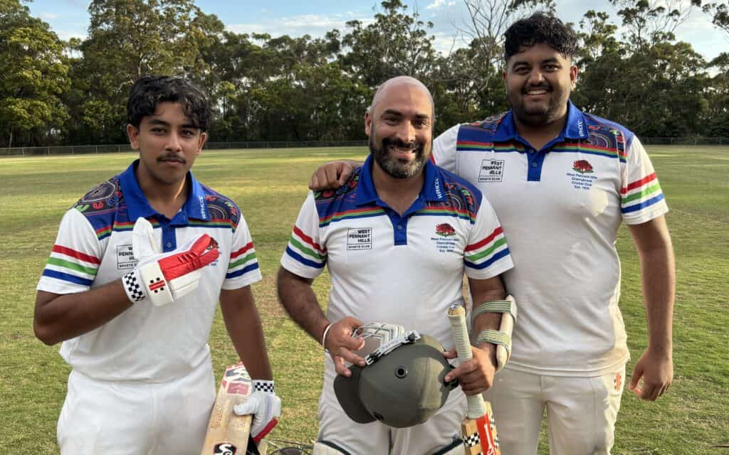 D1 Red - Sarthak Khatri 3 no, Munish Verma 39 no & Parin Pillamarris 39 - match winning parftnership Vs Berowra - Thornleigh Oval - 15112025