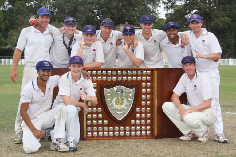 A1 Grade Premiers 2011-12 (Rofie 1) 153 Vs ARL 124 @ Mark Taylor Oval 24th & 25th March 2012. Back row (l to r) – Sol Tomlinson, Simon Smyth, Peter Stott, James Makin (C), Matt Jobson, Scott Henderson, Ranga Ediriwickrama, Tim Rae. Front row – Sam Baidya, Daniel Anderson, Rofe Shield, Matt Spalding.