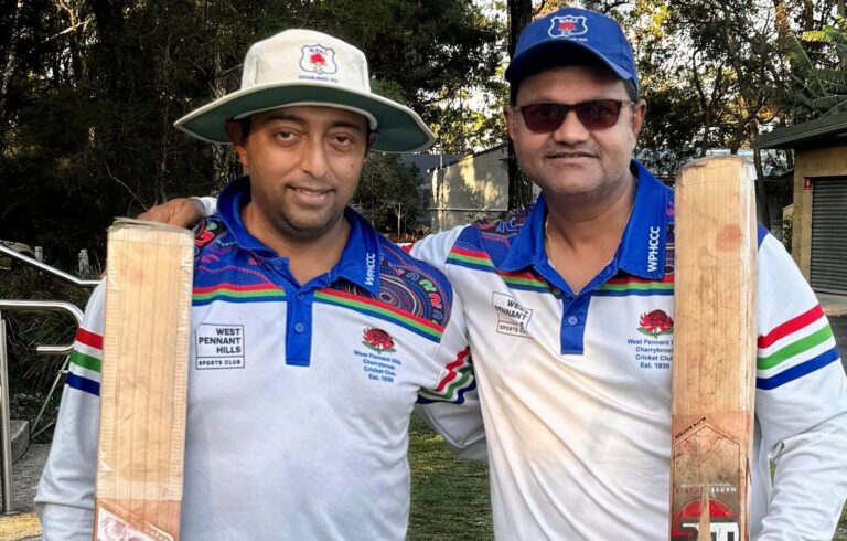C2 Blue - Second wicket partnership of 122 runs between Chintan Shah (61 no right) & Arunava Chaudhuri (53 & left) Vs Sydney Lions @ Annangrove - 31012026