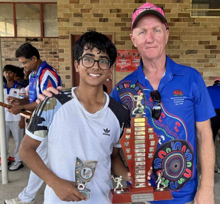 Presentation Day - Juniors Mixed & Girls - Junior Mixed Player of the Year (John Coulthard Award) with Mark Hayes - Sachin Dixit - Greenway Park - 21032026