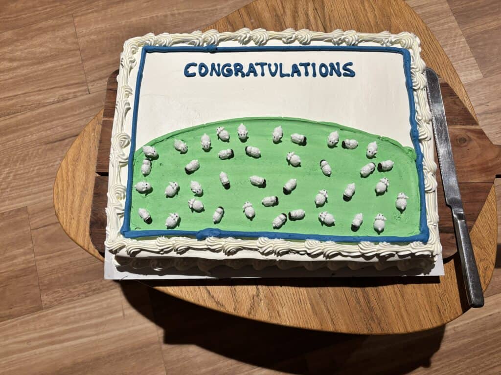 Seniors presentation night sheep station trophy cake the vicar 08052026