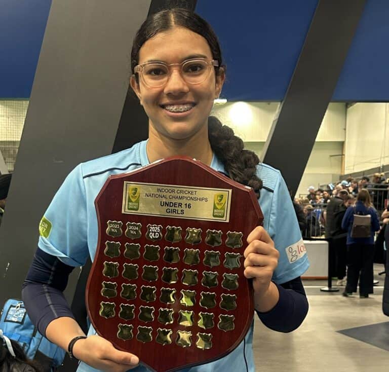 Trish Yadav (Dev) - winning Captain of NSW U16 Indoor Cricket Team and Captain Australian U16 Indoor Team - Melbourne - 11072026