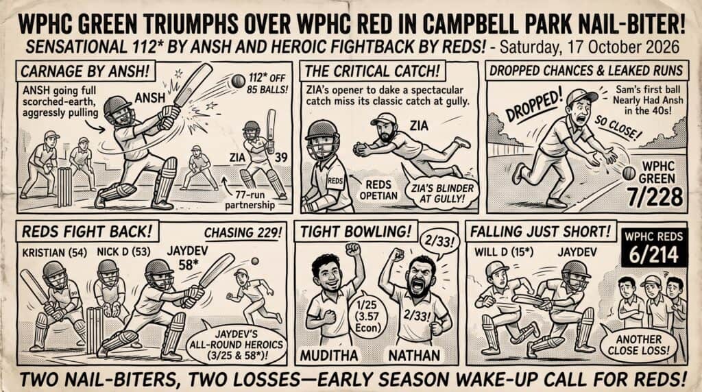 ODC - cartoon - Red Vs Green - Campbell Park - 17102026