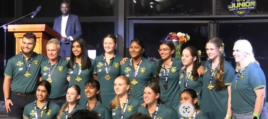 Trisha Yadav - Australia U16 - World Cup - Winners Team photo - South Africa - September 2026