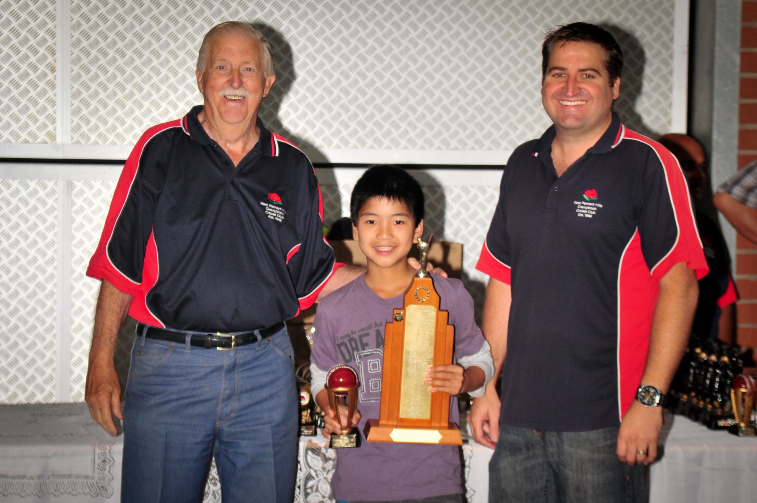Barry McDonald with Adam Tan & Glenn O'Connor with Chales Booth Memorial