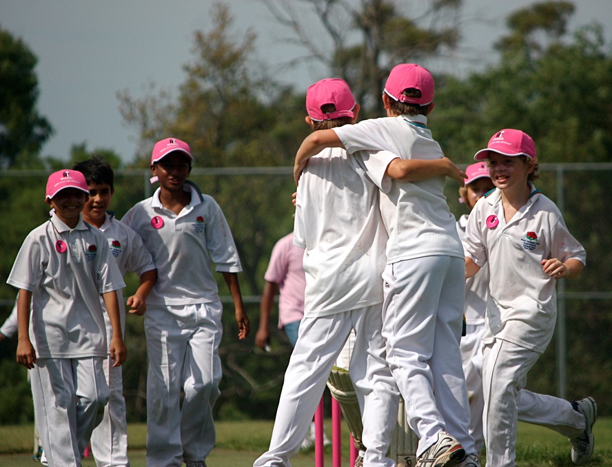 Celebration after another wicket