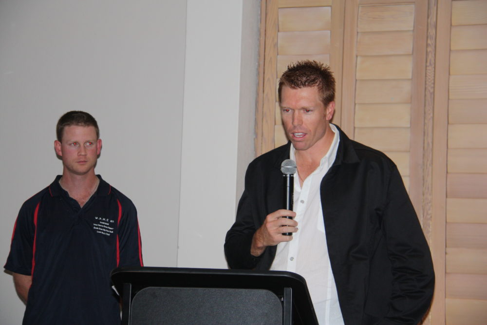Dominic Thornely with Simon Smyth at the Seniors Presentation Night 8 MMay 09
