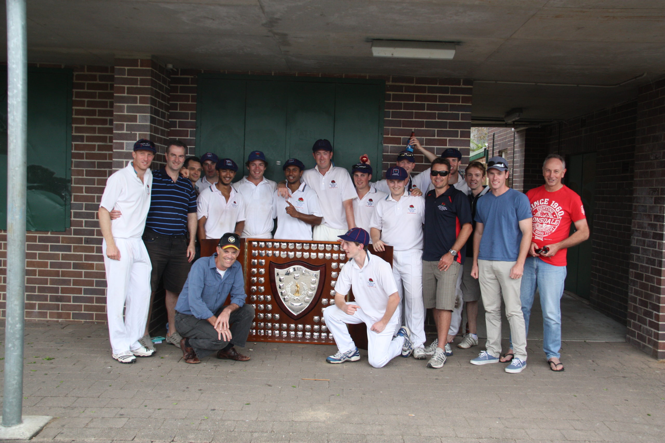 A1 Grade Premiers 2011/12 with the Rofe Shield @ Mark Taylor Oval Sunday 25th March 2012.