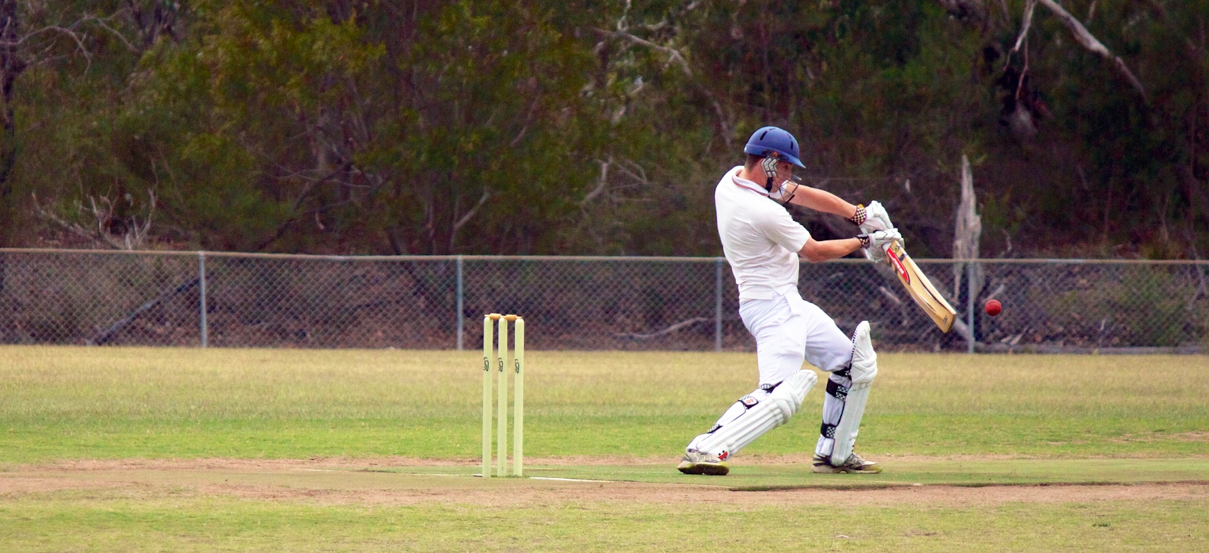 Lachlan Vile (A2) plunders a loose ball from Berowra bowlers at Mt Ku-ring-ai vs