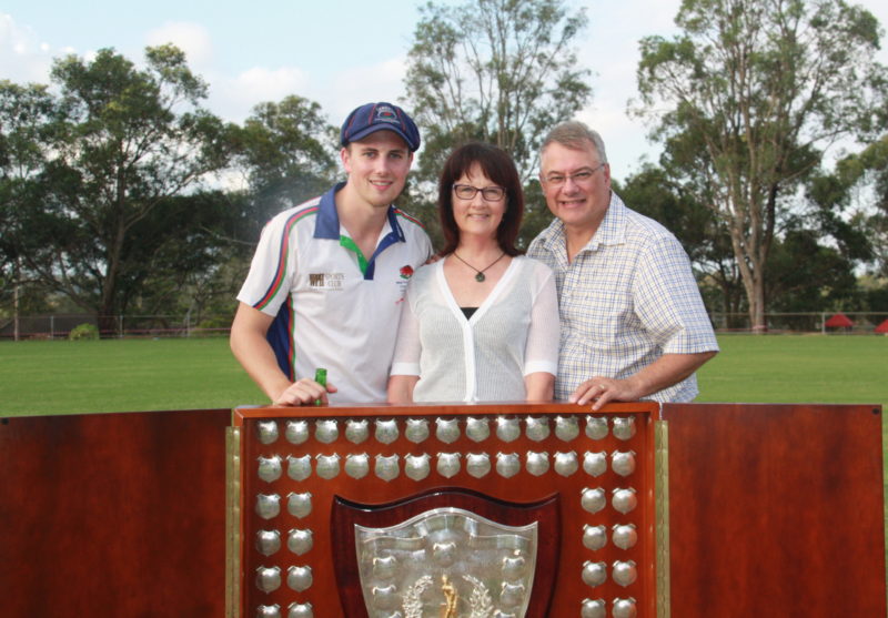Matt Jobson with his mum and dad - A1 Grand Final (Rofie 3 Vs ARL) Parklands Oval - 29 and 30 March 2014.