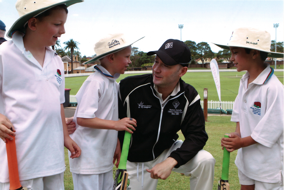 Michael Clarke with our Juniors 13th October 2012