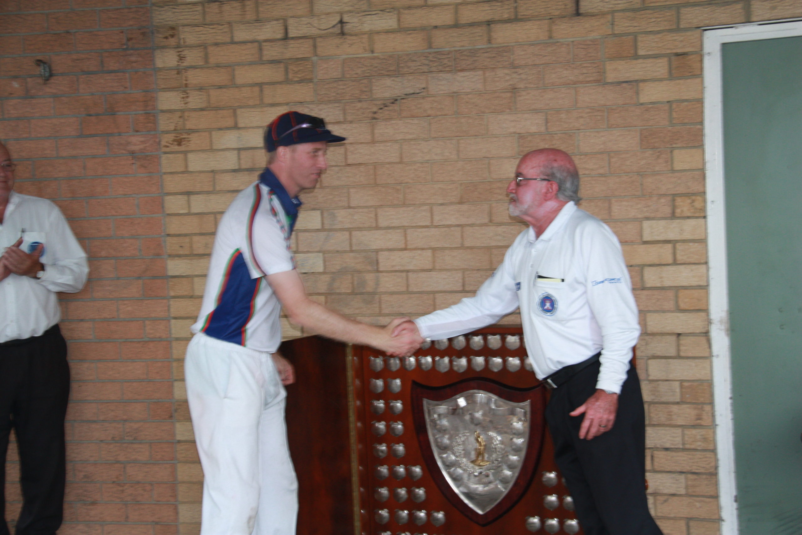 James Makin with Geoff Hasler (Umpire) - A1 Grand Final (Rofie 3) Vs ARL @ Parklands Oval 29 & 30 March 2014