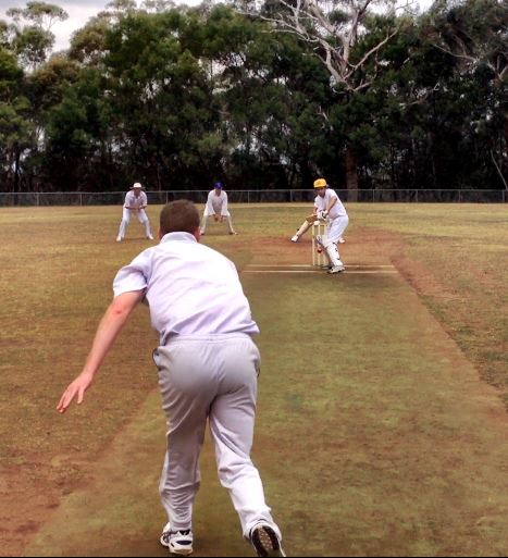 Simon Smyth about to get an LBW - SPL 10 February 2013 Vs ARL at Thornleigh Oval